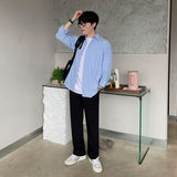 outfits for men Myq British Yupi Men's Long-Sleeved Shirt Autumn New Korean Style Loose High-Grade All-Matching Shirt