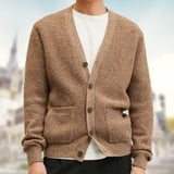 men’s fall fashion Hot Sale Men's Knitwear Autumn and Winter V-neck Thickened Cardigan Sweater Woolen Coat Sy0103