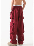 American vibe retro street casual pants men's summer new loose and wide style quick-drying all-match overalls trend