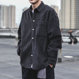 Gotmes-shop boy outfits Corduroy Shirt Men's Long-Sleeved Autumn Japanese Fashionable Casual Loose Men's Autumn and Winter Thick Shirt Men's Coat