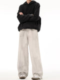 National trend washed distressed drape jeans for men 2023 spring and autumn new niche retro original design pants