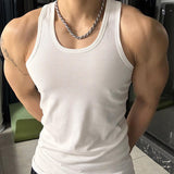 mens haircut Summer Men's Cotton Thread Vest Casual Sports Base Men's Sleeveless Fitness T-shirt Stretch Muscle Vest