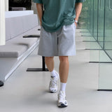 Gotmes-shop boy outfits Myq Simple Solid Color Casual Shorts Men's Summer Loose Cropped Sports Pants Korean Style Trendy Straight Pants