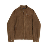 starboy outfit Maillard Style Stand Collar Short Jacket Men's Spring Loose Top Korean Style Trendy High Sense Jacket