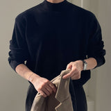 classy outfits men Men's Korean-Style Winter Versatile Retro Christmas Green Sweater round Neck Pullover Sweater Fashionable Trendy Sweater