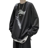 grunge outfits Autumn T-shirt Men's Long-Sleeved Korean Style Hong Kong Style Trendy Handsome Casual All-Match Loose Inner Hip Hop Bottoming Shirt Autumn Clothes