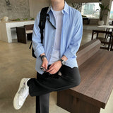 outfits for men Myq British Yupi Men's Long-Sleeved Shirt Autumn New Korean Style Loose High-Grade All-Matching Shirt