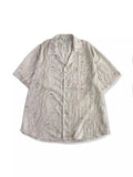 Japanese style niche retro polo shirt thin men's summer new pattern Cuban collar short-sleeved shirt top