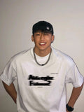 Street fashion short-sleeved T-shirt men's summer new letter printing pure cotton casual versatile half-sleeved top