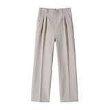 High-end men's trousers Korean loose straight iron-free trousers men's spring and autumn new casual all-match trousers trend
