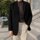 classy outfits men Myq Suit Jacket Men's Autumn and Winter Thickened Korean Style Loose Woolen Suit Ruan Handsome Casual Woolen Suit