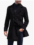 men’s fashion European Version New plus Size Woolen Overcoat Men's Casual Jacket Mid-Length Double Breasted