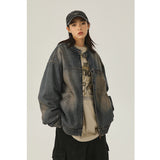 retro washed distressed denim jacket men spring and autumn new loose casual jacket men's tops