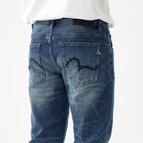 guys clothing styles European Style Slim Fit Denim Trousers Fashionable Commuter Casual Pants Men's Loose Straight Jeans Stretch Pants