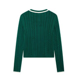 Gotmes-shop classy outfits men Autumn and Winter New V-neck Short Twist Sweater Sweater Coat