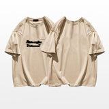 Street fashion short-sleeved T-shirt men's summer new letter printing pure cotton casual versatile half-sleeved top