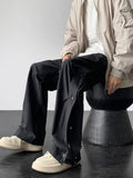 American high street casual sports sweatpants men's spring and autumn trendy hip-hop hiphop pants loose straight long pants