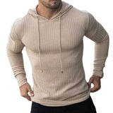 mens clothing styles Men's Muscle Fitness Spring and Autumn Slim Training Clothes Knitted Long-Sleeved Hoodie Pullover Jacket