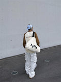 High-end design multi-pocket casual pants men's summer American retro loose straight drape workwear long pants