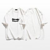Street fashion short-sleeved T-shirt men's summer new letter printing pure cotton casual versatile half-sleeved top