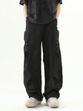American retro workwear paratrooper pants men summer new design wide-leg pants loose straight casual pants