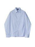90s fashion men Korean Style Casual Shirt Light Mature Loose Blue Loose Long Sleeve Shirt Thin Striped Spring and Autumn New Men's Korean Style