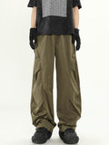 American retro workwear paratrooper pants men summer new design wide-leg pants loose straight casual pants