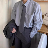 Gotmes-shop classy outfits men Simple Casual Shirt Men's Spring New Long-Sleeved Shirt Korean Style Loose-Fit Clothing DK Uniform Inner Wear