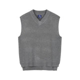boy outfits Myq Men's V-neck Knitted Vest Korean Style Trendy All-Match Waistcoat Loose Vest Summer Sleeveless Jacket