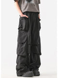 American vibe retro street casual pants men's summer new loose and wide style quick-drying all-match overalls trend
