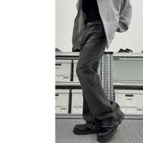 drip outfit men Jeans Men's Spring and Autumn New American High Street Fashion Pu Shuai Gradient Washed Straight Wide-Leg Casual Trousers