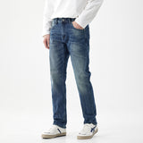 guys clothing styles European Style Slim Fit Denim Trousers Fashionable Commuter Casual Pants Men's Loose Straight Jeans Stretch Pants