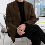 classy outfits men Myq Suit Jacket Men's Autumn and Winter Thickened Korean Style Loose Woolen Suit Ruan Handsome Casual Woolen Suit