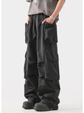 American vibe retro street casual pants men's summer new loose and wide style quick-drying all-match overalls trend