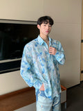 Small design floral shirt men's summer new style trend casual loose long-sleeved sun protection jacket