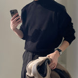 classy outfits men Men's Korean-Style Winter Versatile Retro Christmas Green Sweater round Neck Pullover Sweater Fashionable Trendy Sweater