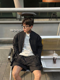 Summer new double pleat design shorts men's loose shorts trendy casual all-match American style ins pants