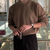 classy outfits men Men's Korean-Style Winter Versatile Retro Christmas Green Sweater round Neck Pullover Sweater Fashionable Trendy Sweater