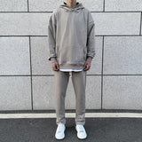 Oversize Side Slit Hooded Sweater