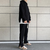 Oversize Side Slit Hooded Sweater