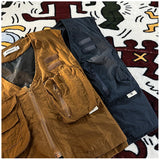 American Outdoor Multi-function Short Vest Jacket Basic Commuting Versatile Vest Cityboy Workwear Waistcoat Aesthetic Urban Chic