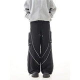 Summer Lightweight Trousers Mens Straight loose Fishing Pants Tidal line Outdoor Hiking Nylon Quick Dry Casual Work Trousers