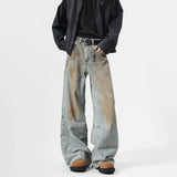  Men's Jeans baggy Denim pants Loose Fit Casual Style American Streetwear Straight Novel design Leg Pants Trendy Brand