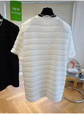 Light Luxury High-end Niche Texture T-shirt Men's Summer Handsome Short-sleeved Loose Fashionable Casual Bubble Yarn Top Chic