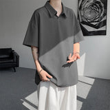 T shirt men Oversized Polo Collar Soft Comfort Tshirt Loose Fit Breathable Tee Casual Streetwear Top Summer Mens Fashion Apparel