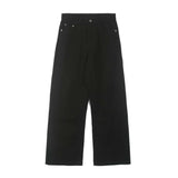 100％ Cotton Men's Baggy Straight Jeans Comfortable Soft Casual Pants Fashion Korean White Brown Denim Trousers Male Clothing