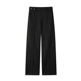 Black Suit Pants Men Fashion Society Mens Dress Pants Korean Loose Casual Wide Leg Pants Mens Office Formal Trousers M-3XL