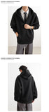 Jacket Mens 2025 Fall New Hooded Jacket Streetwear Trendy Outerwear Innovative Fabric Casual Coat Urban Style Lightweight