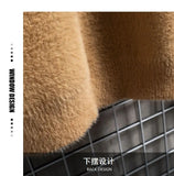 Winter American Men and Women Trendy High Collar Sweater Couple High Street Personalized Simple Knitted Base Sweater y2k
