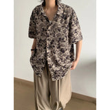 Summer Short Sleeved Shirt Men Oversized Retro Printed Shirt Men Streetwear Korean Loose Casual Shirt Mens Hawaiian Shirts